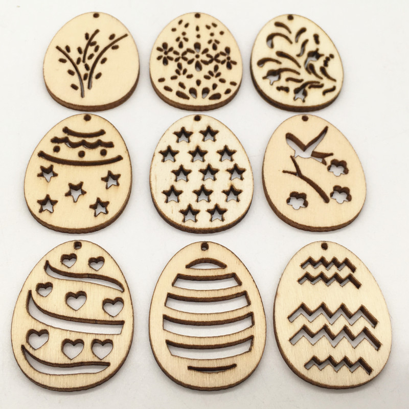 50Pcs Laser Cut Wooden Eggs fo - Happy Kids Education ulasan dan harga