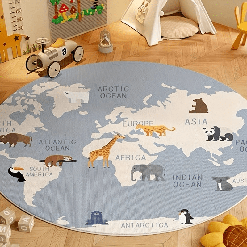 Kids World Map Rug Plush Play  - Kids Education World ulasan dan harga