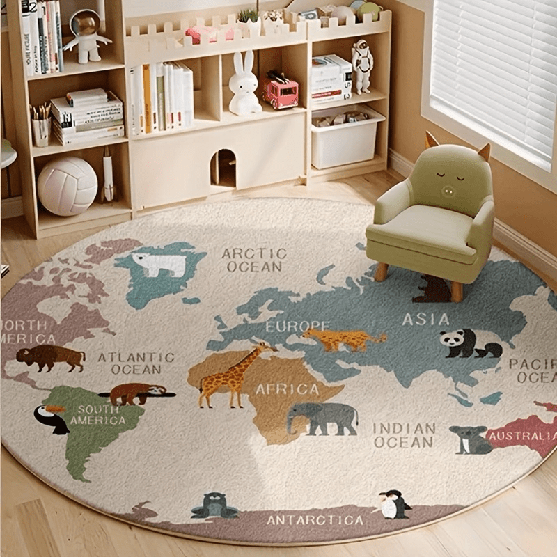 Kids World Map Rug Plush Play  - Kids Education World ulasan dan harga