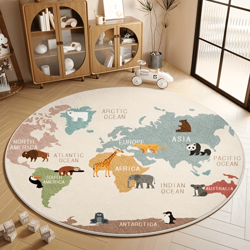 Kids World Map Rug Plush Play  - Kids Education World ulasan dan harga