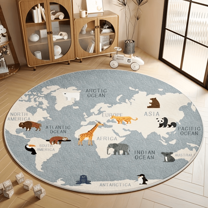 Kids World Map Rug Plush Play  - Kids Education World ulasan dan harga