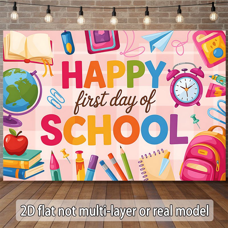 Back to School Wall Tapestry H - Happy Kids Education ulasan dan harga
