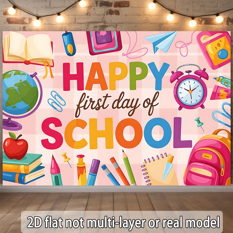 Back to School Wall Tapestry H - Happy Kids Education ulasan dan harga