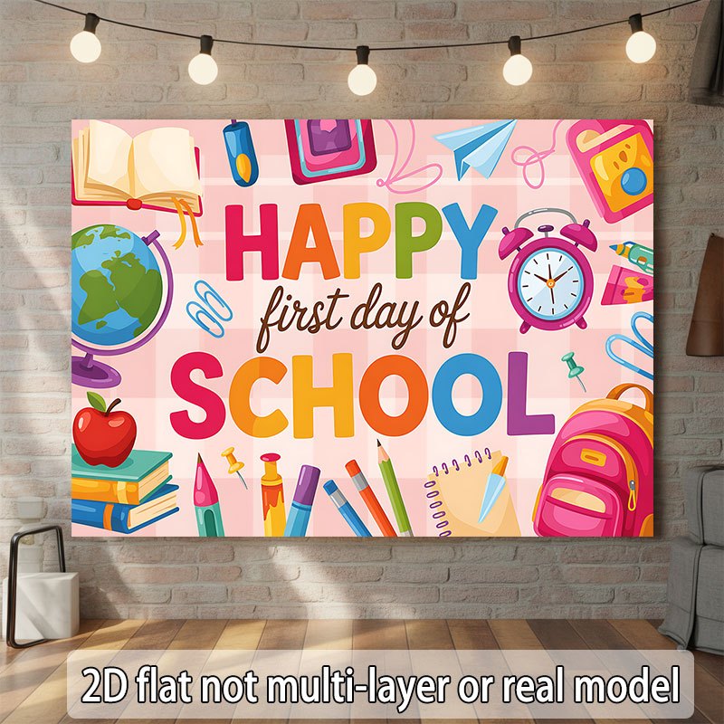 Back to School Wall Tapestry H - Happy Kids Education ulasan dan harga