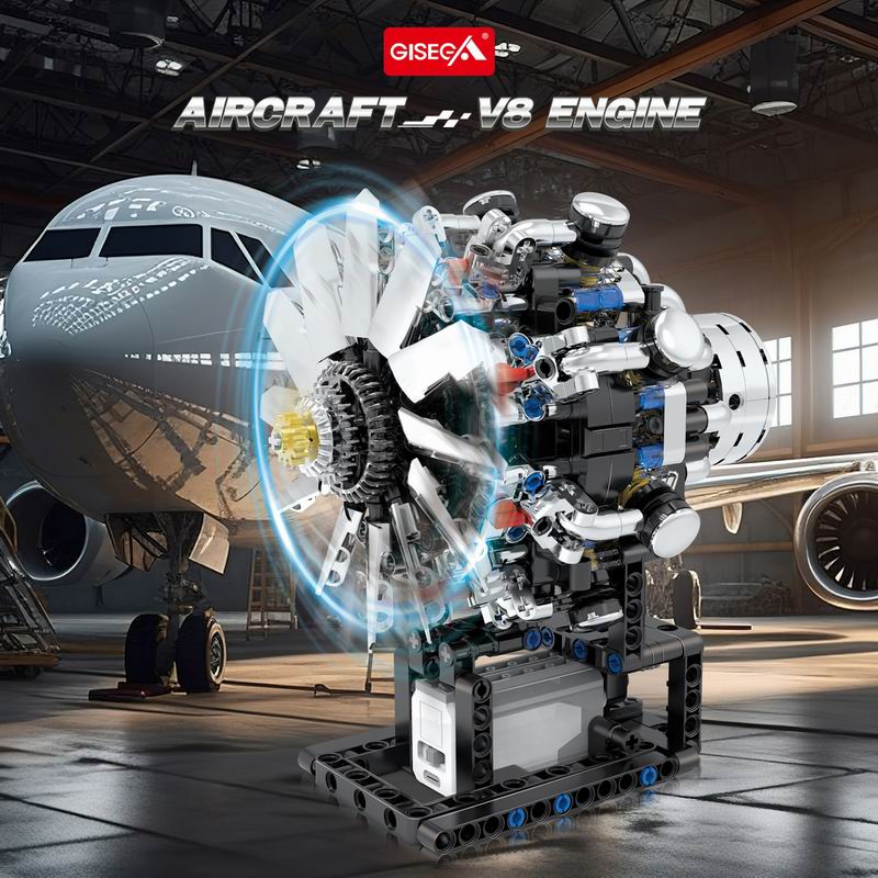 G8910 Aviation V8 Engine 558pc - Kids Education Kit ulasan dan harga
