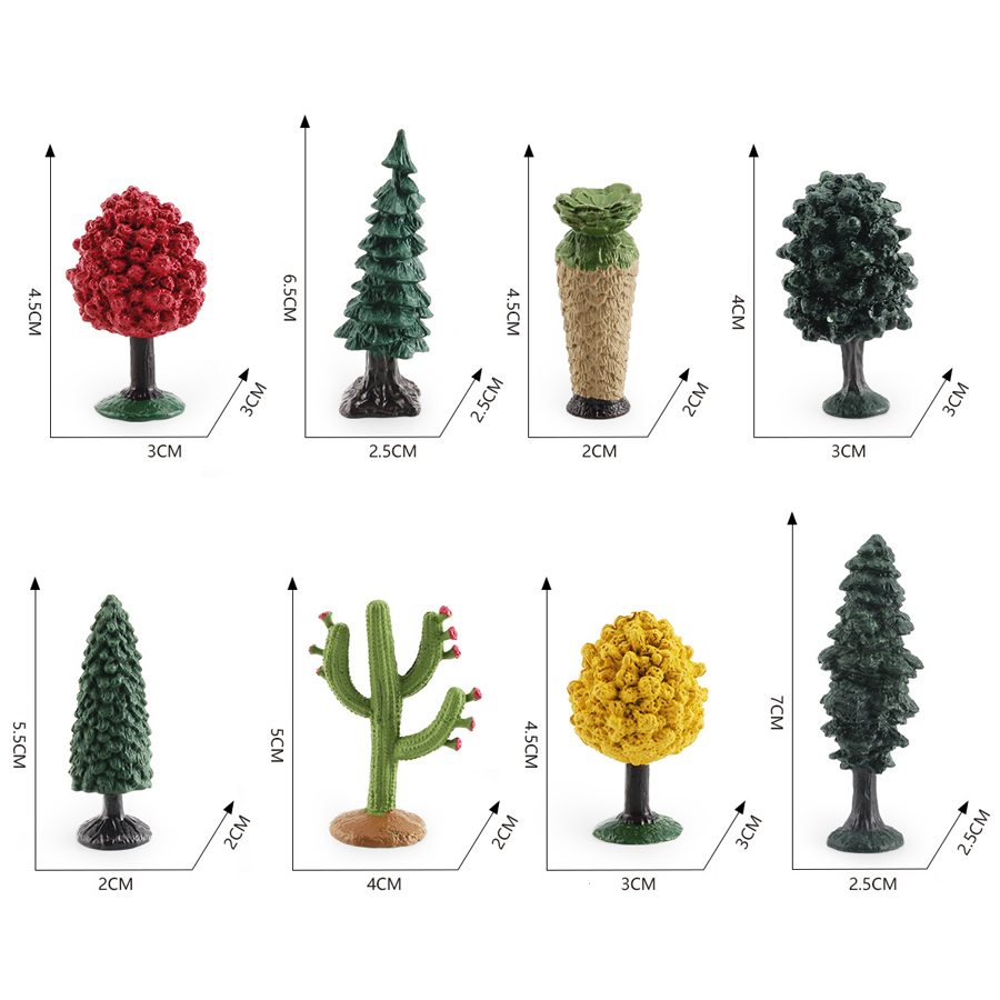 Miniature Realistic Trees And  - Kids Educational Resources ulasan dan harga
