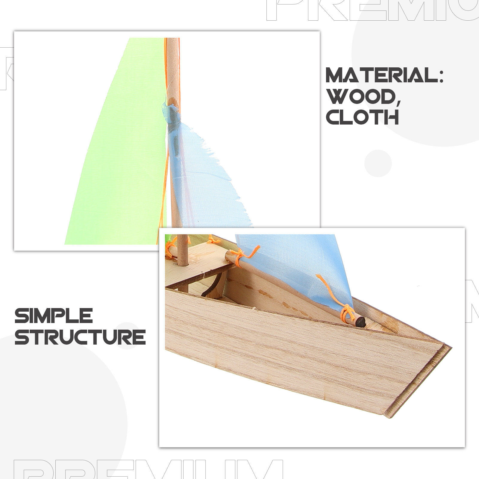 Wood Sailboat Assembly Kit DIY - Kids Education Kit ulasan dan harga