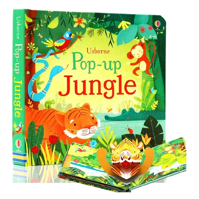 Usborne Pop Up Dinosaurs/Jungl - Kids Education Board ulasan dan harga