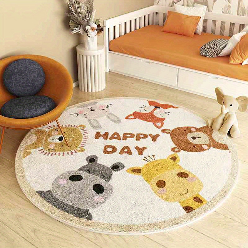 Happy Animals Round Rug Flanne - Happy Kids Education ulasan dan harga