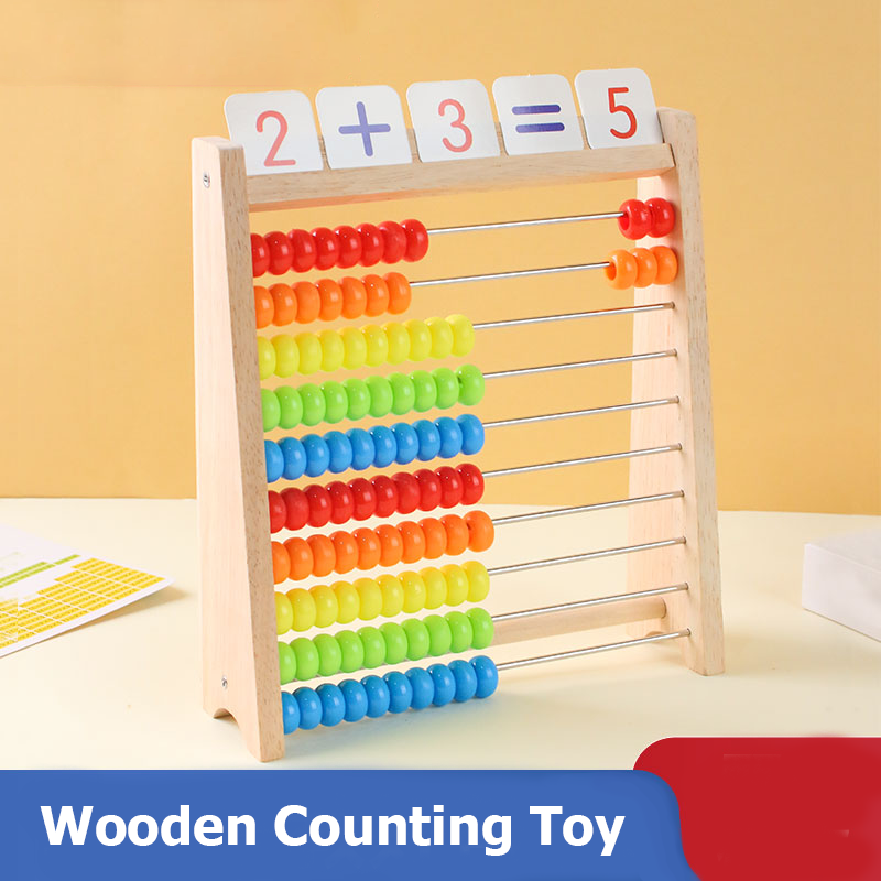 Wooden Counting Toy Abacus Mon - Abacus Counting Bead ulasan dan harga