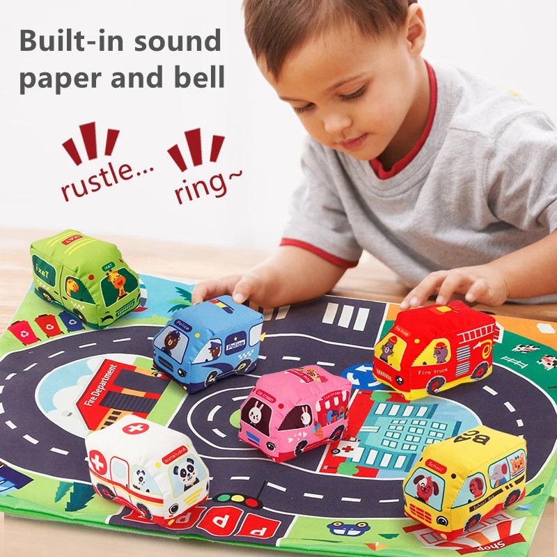 Soft Car Toy Set with Play Mat - Kids Educational Resources ulasan dan harga