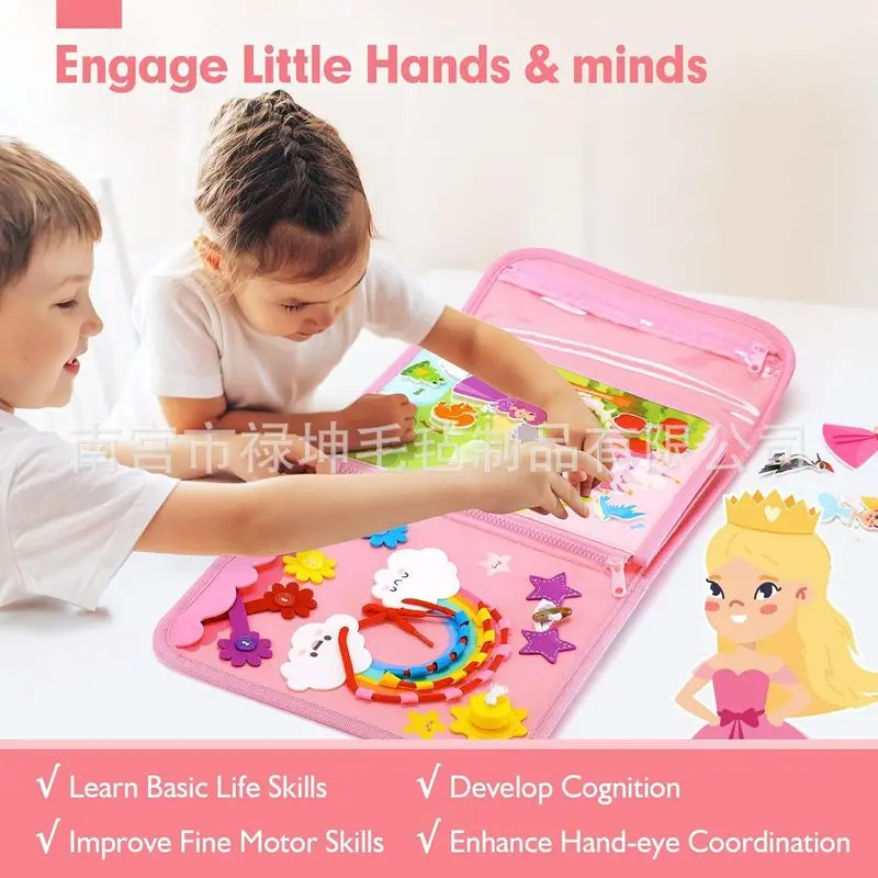 Princess Montessori Felt Busy  - Kids Education Board ulasan dan harga